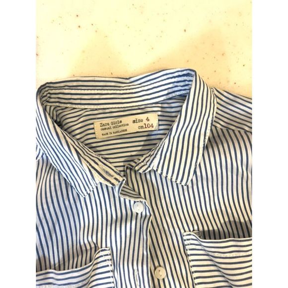 Zara Gurls Button Down top size 4 - Picture 2 of 2